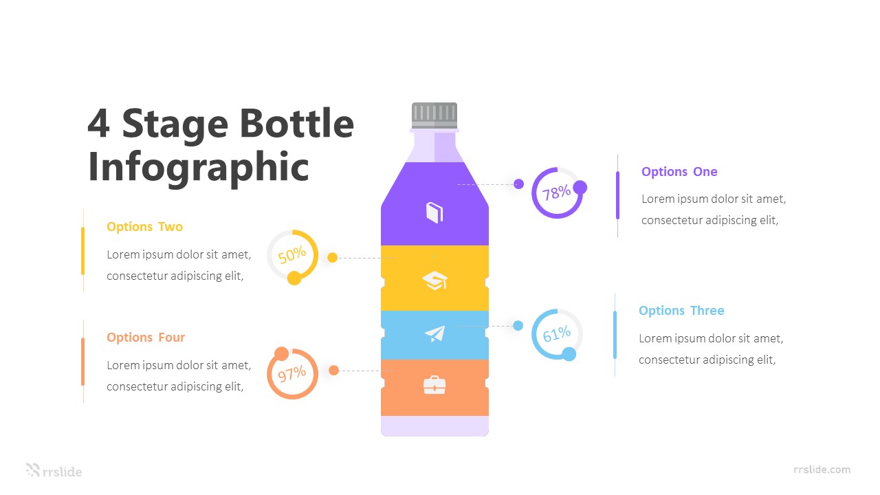 4 Stage Bottle Infographic Template