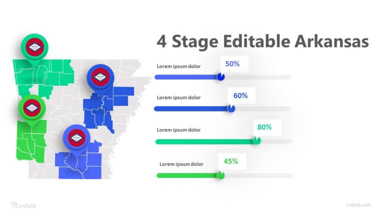 4 Stage Editable Arkansas Infographic Template