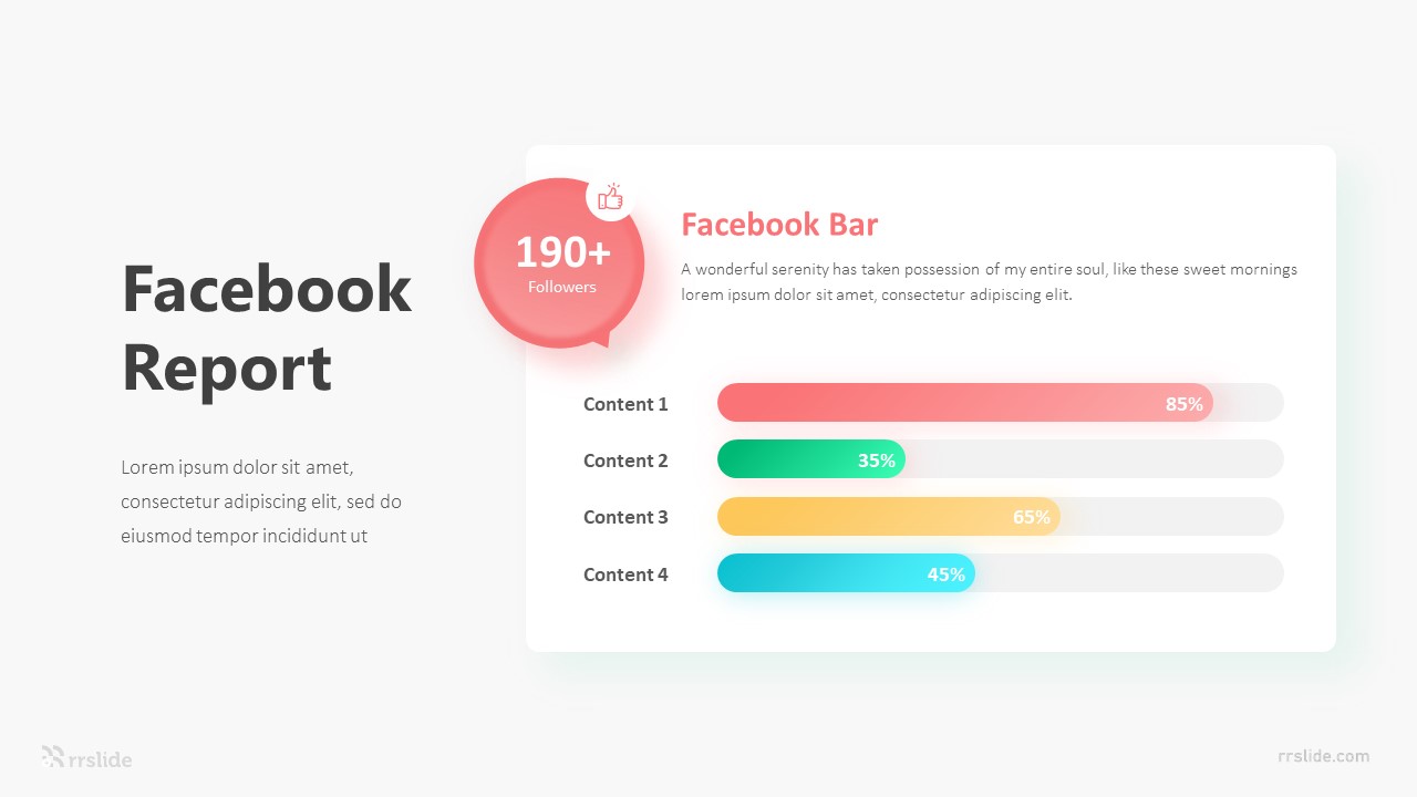 4 Stage Facebook Report Infographic Template