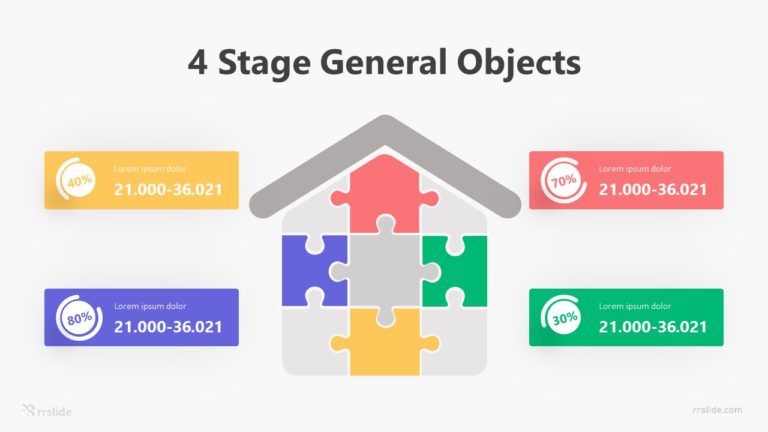 4 Stage General Objects Infographic Template