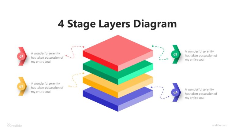 4 Stage Layers Diagram Infographic Template
