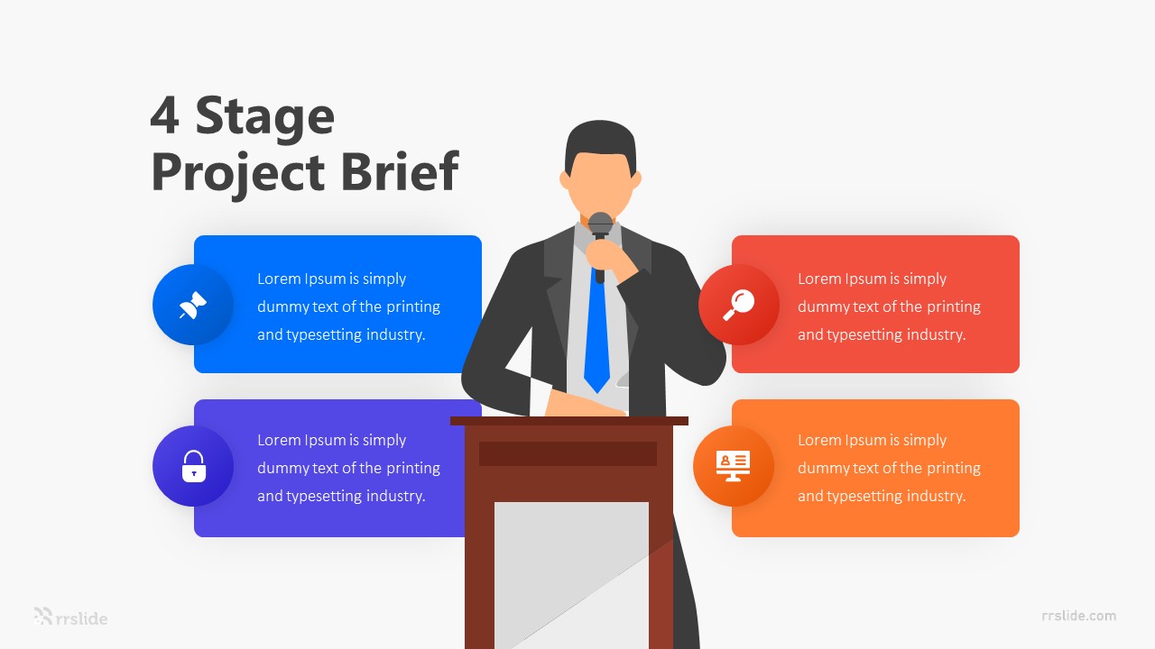 4 Stage Project Brief Infographic Template