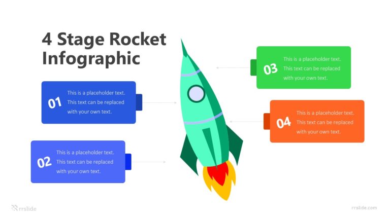 4 Stage Rocket Infographic Template