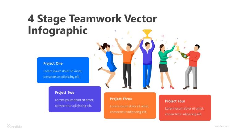 4-Stage-Teamwork-Vector-Infographic