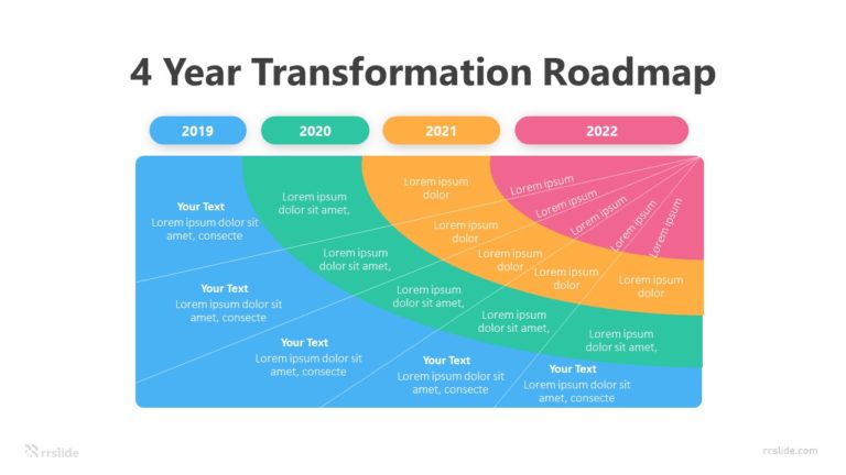 4 Stage Year Transformation Roadmap Infographic Template