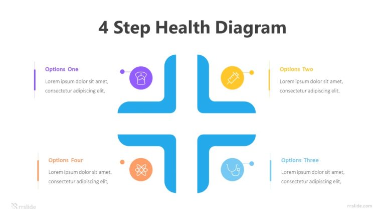 4 Step Health Diagram Infographic Template