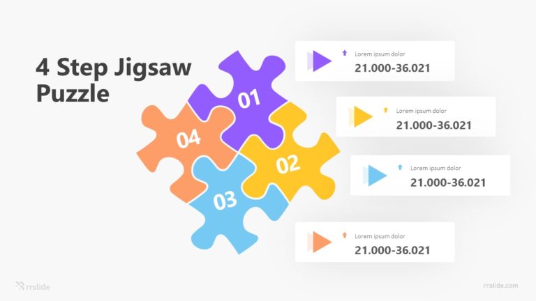 4 Step Jigsaw Puzzle Infographic Template