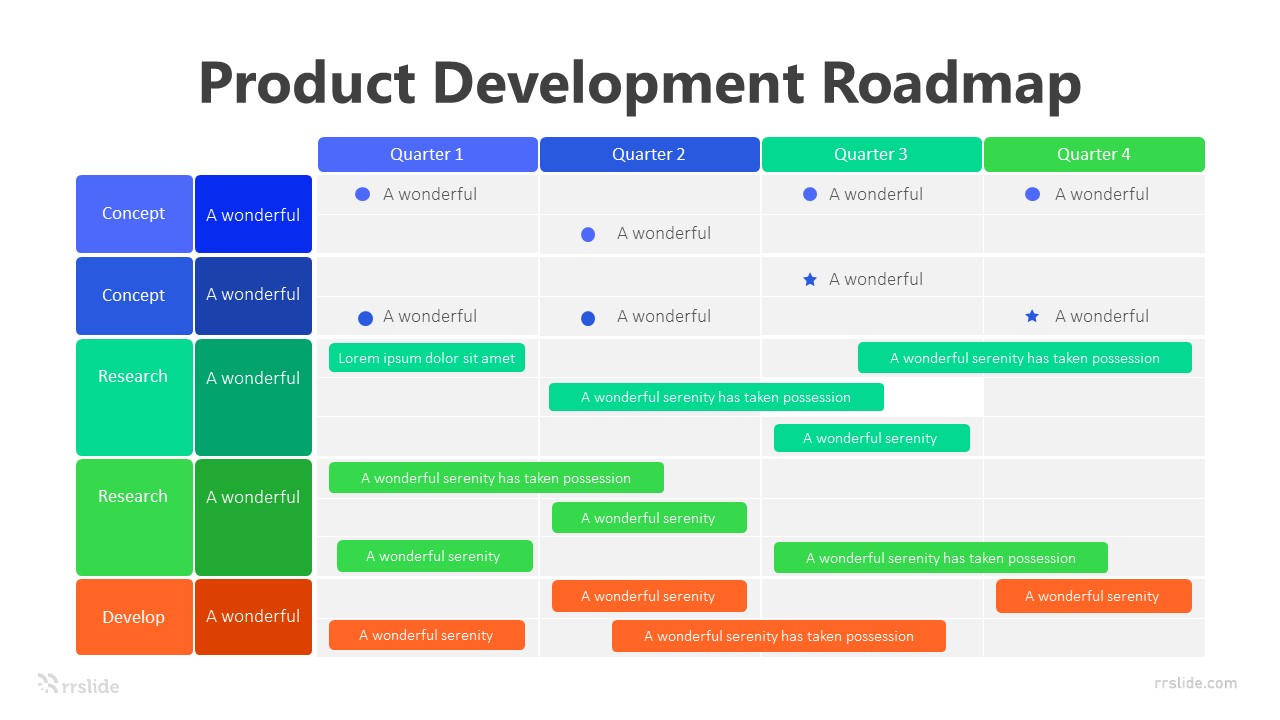 4 Step Product Development Roadmap Infographic Template