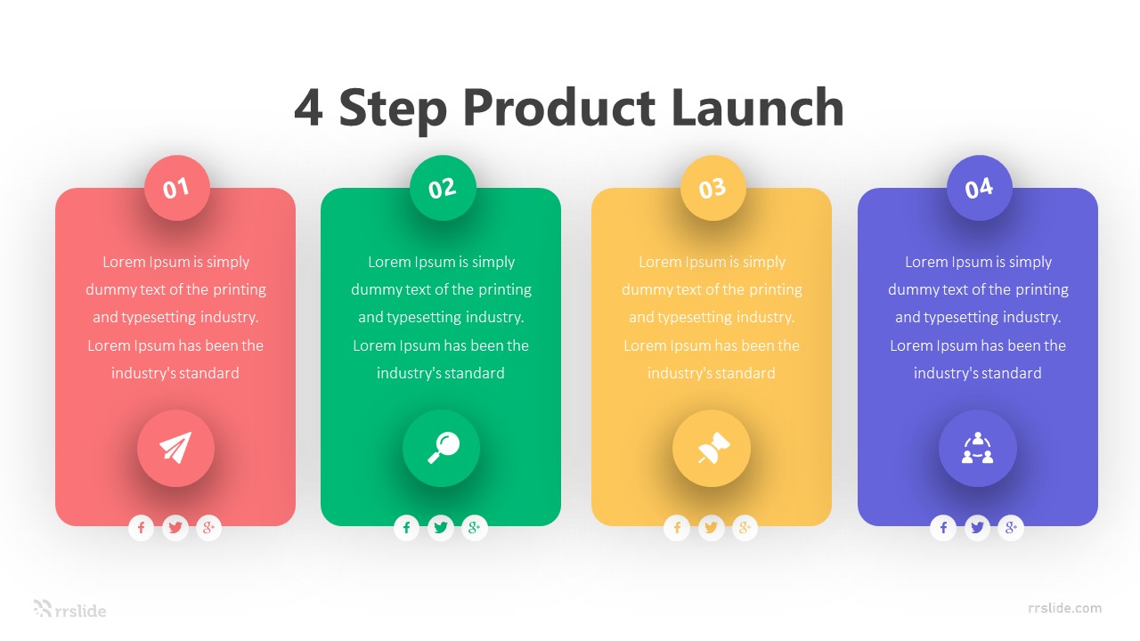 4 Step Product Launch Infographic Template