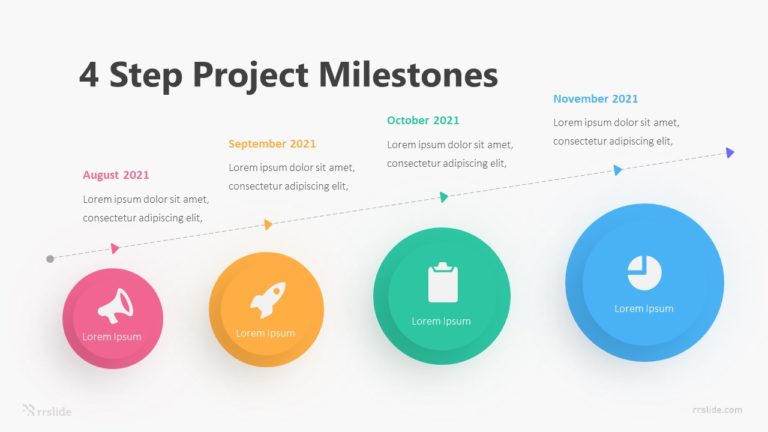 4 Step Project Milestones Infographic Template