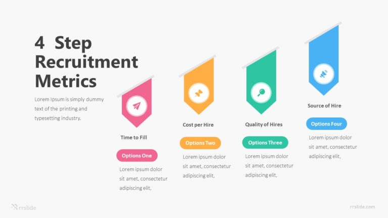 4 Step Recruitment Metrics Infographic Template