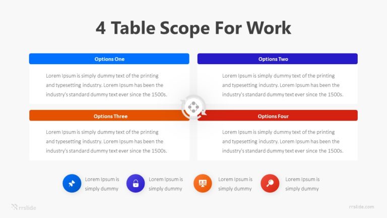 4 Table Scope For Work Infographic Template