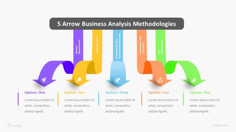5 Arrow Business Analysis Methodologies Infographic Template