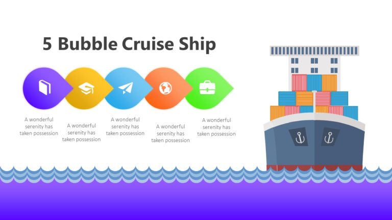 5 Bubble Cruise Ship Infographic Template