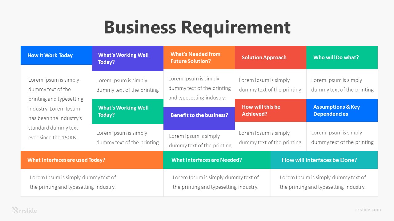 5 Business Requirement Infographic Template