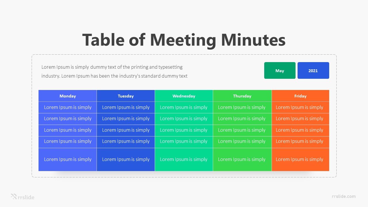 5 Meeting Minutes Infographic Template