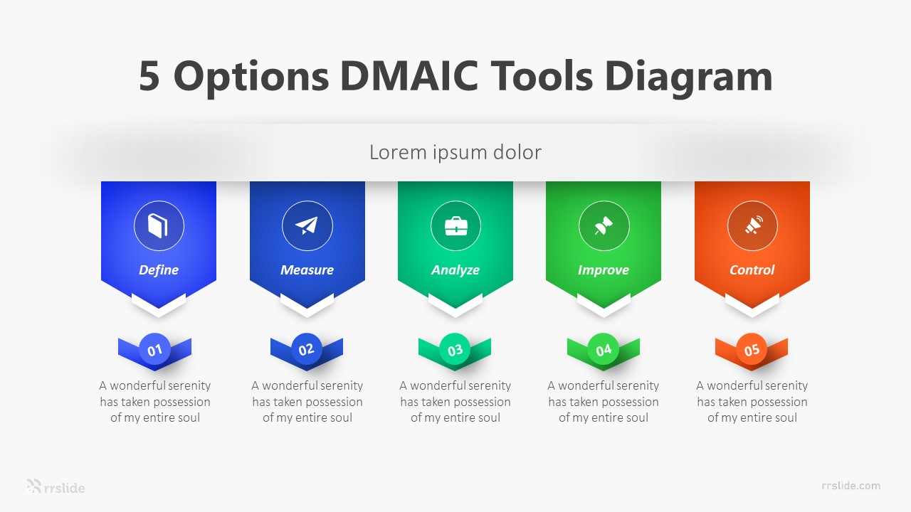 5 Options DMAIC Tools Diagram Infographic Template