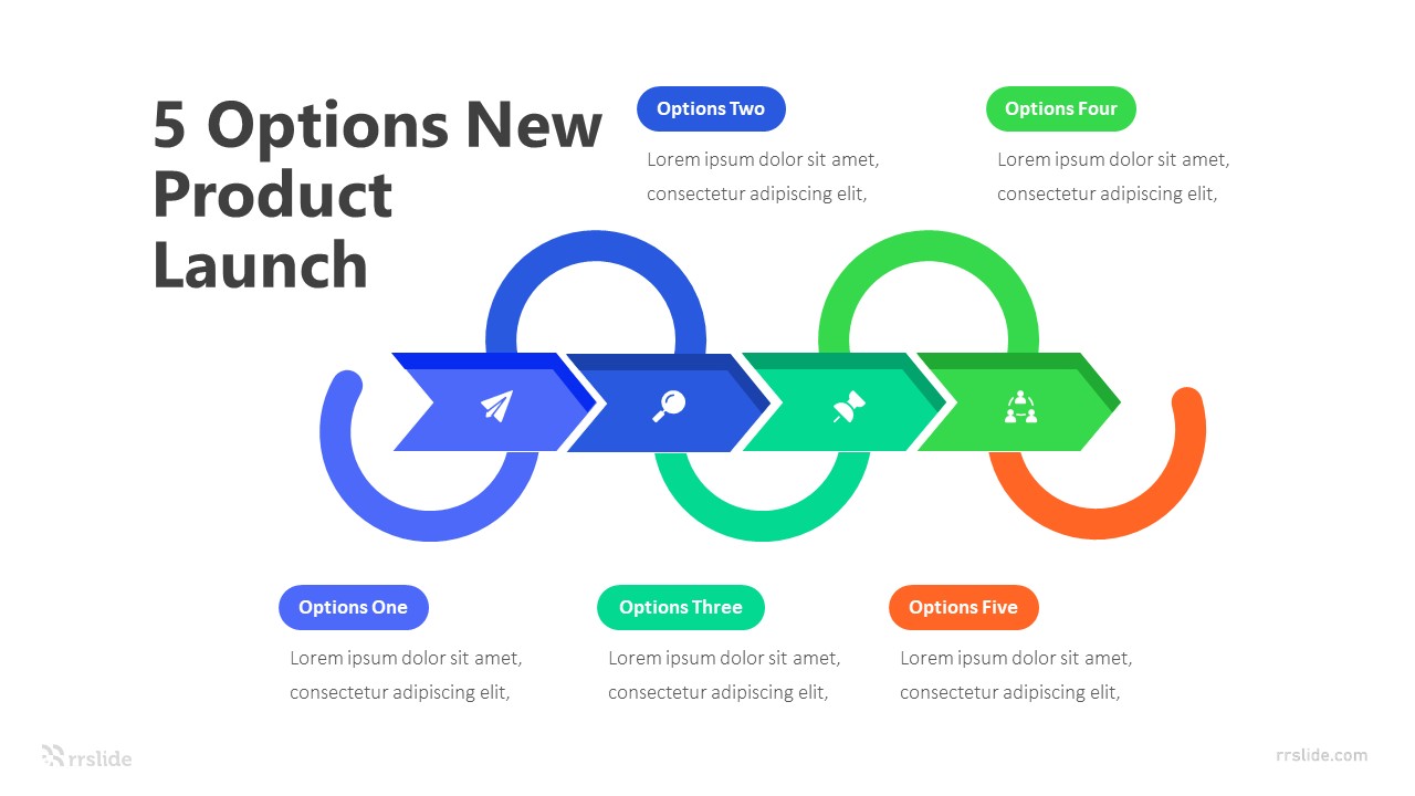 5 Options New Product Launch Infographic Template