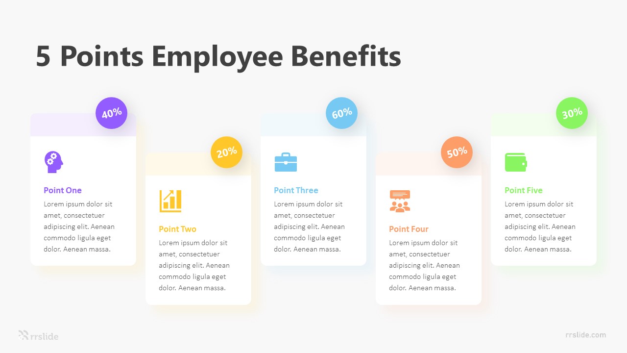 5 Points Employee Benefits Infographic Template