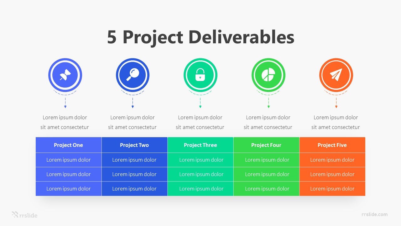 5 Project Deliverables Infographic Template