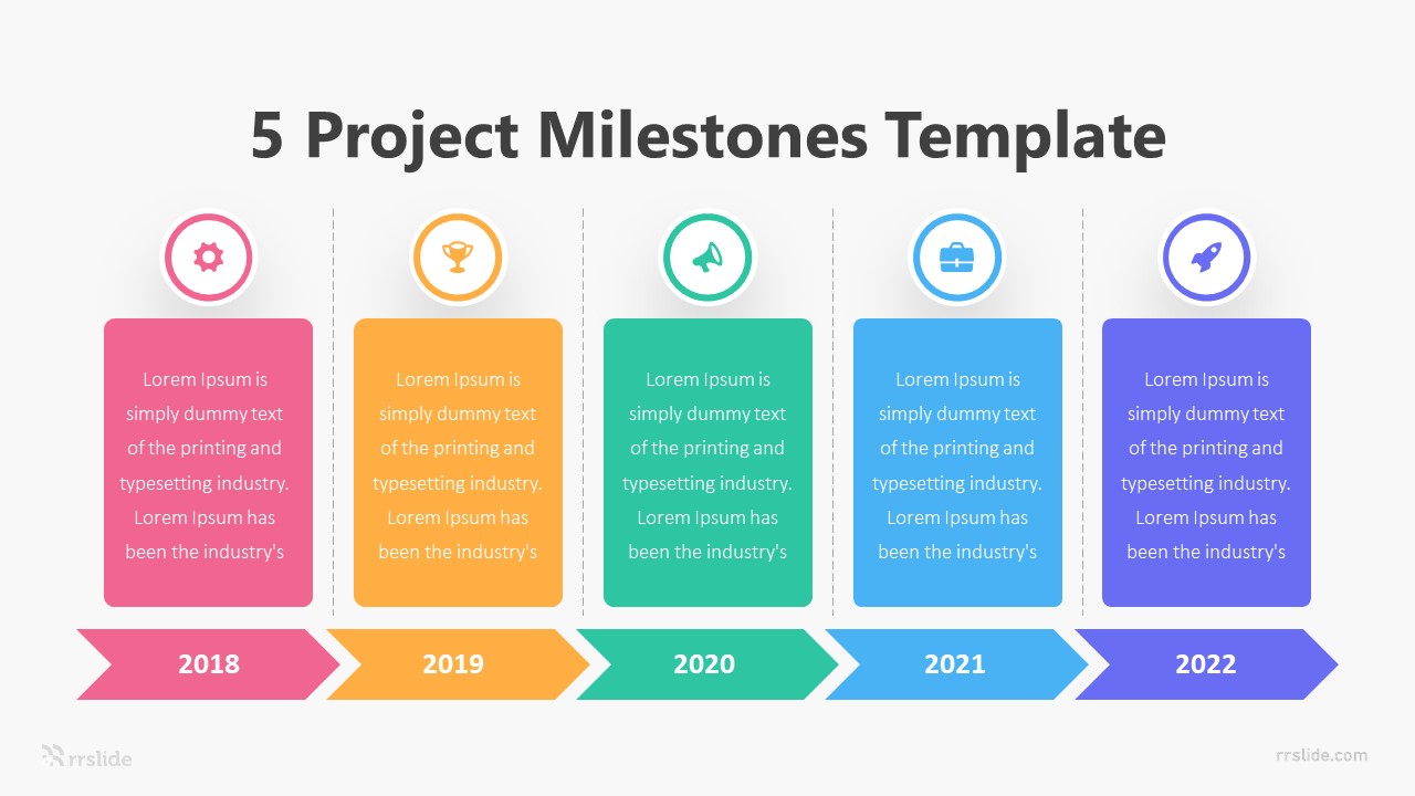 5 Project Milestones Template Infographic Template