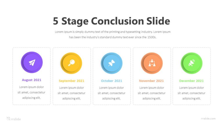 5 Stage Conclusion Slide Infographic Template