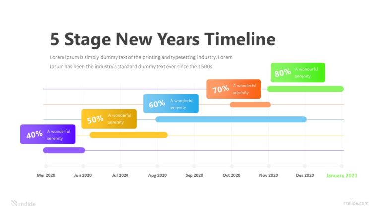 5 Stage New Years Timeline Infographic Template