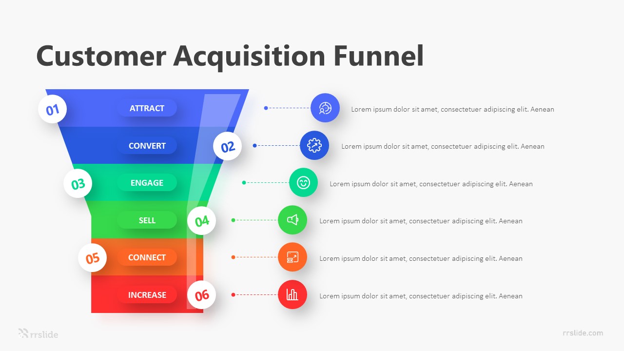 6 Customer Acquisition Funnel Infographic Template