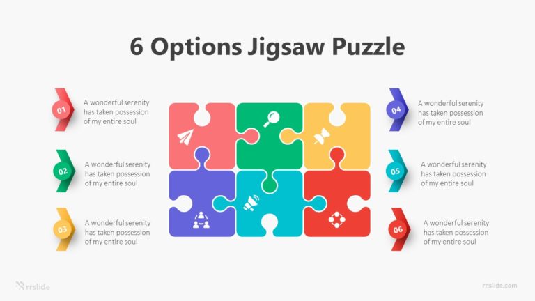 6 Options Jigsaw Puzzle Infographic Template