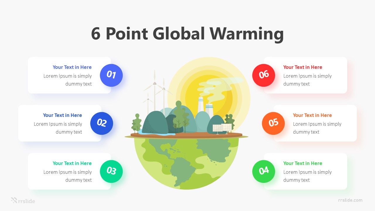 6 Point Global Warming Infographic Template