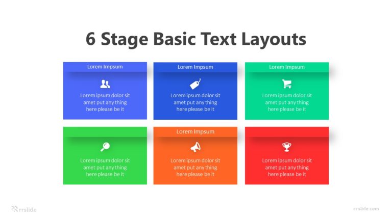 6 Stage Basic Text Layouts Infographic Template