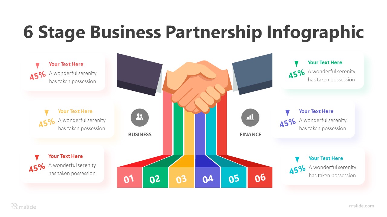 6 Stage Business Partnership Infographic Template