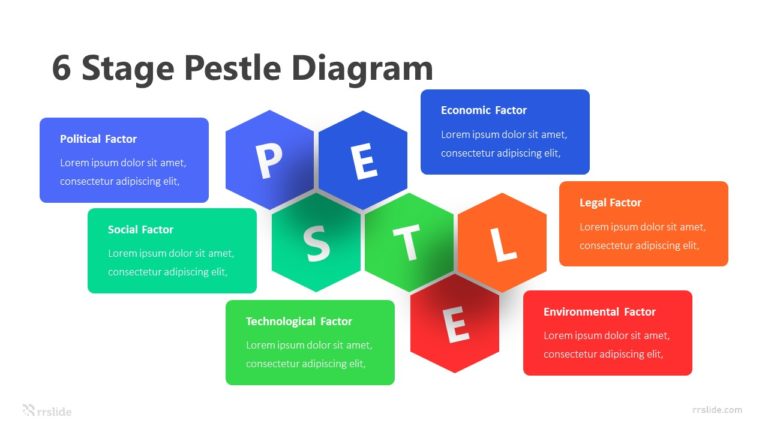 6 Stage Pestle Diagram Infographic Template