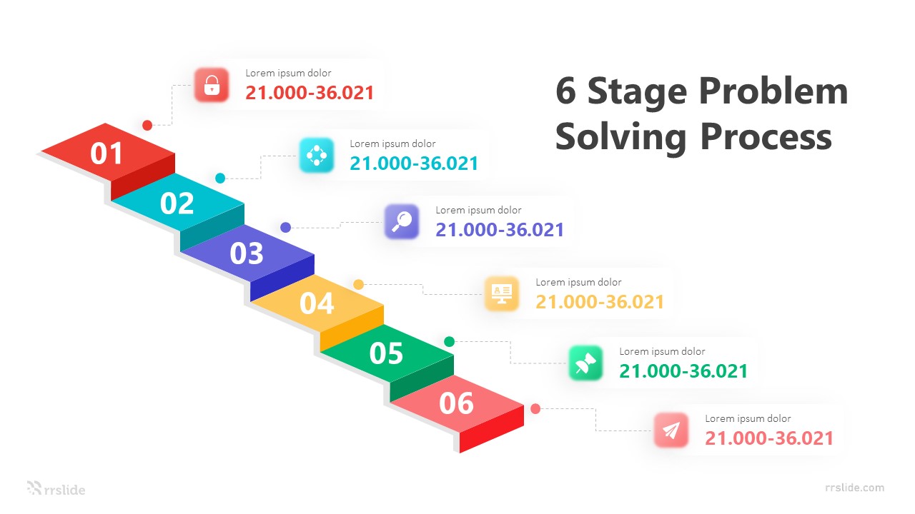 6 Stage Problem Solving Process Infographic Template