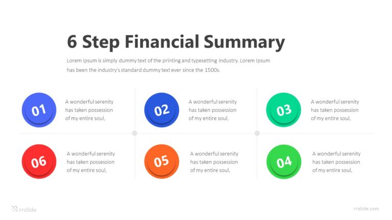 6 Step Financial Summary Infographic Template