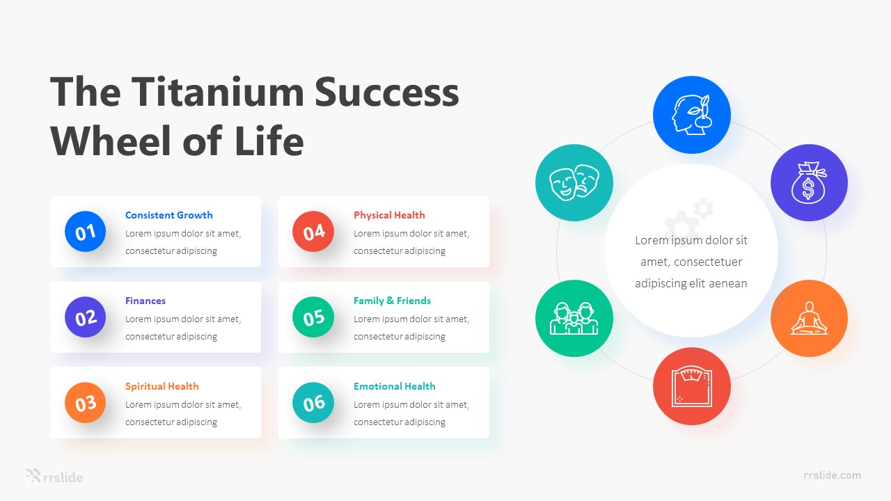 6 The Titanium Success Wheel Of Life Infographic Template