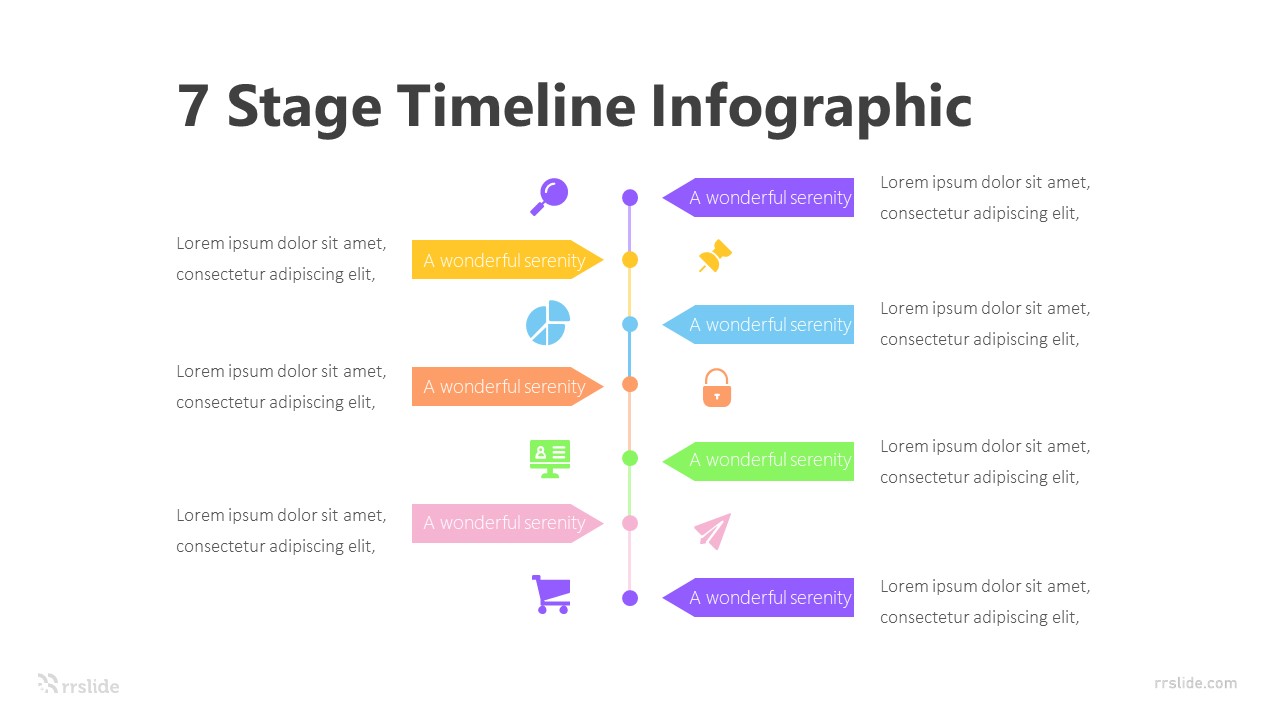 7 Stage Timeline Infographic Template