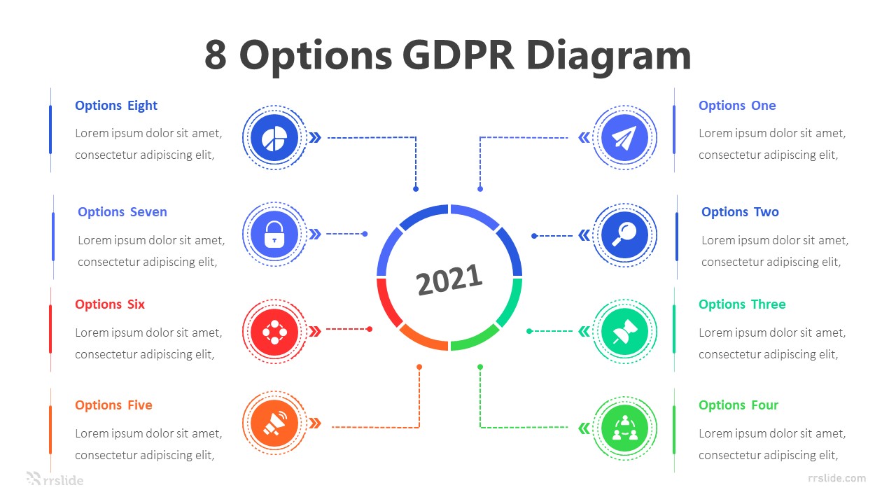 8 Options GDPR Diagram Infographic Template