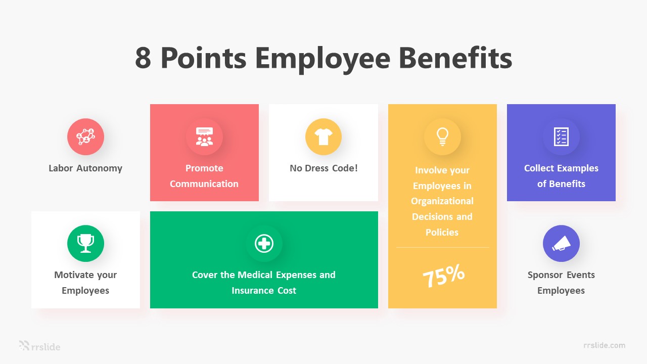 8 Points Employee Benefits Infographic Template