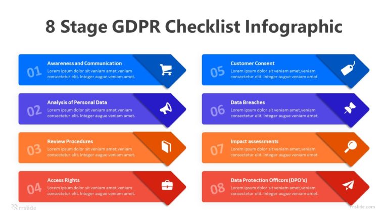 8 Stage GDPR Checklist Infographic Template
