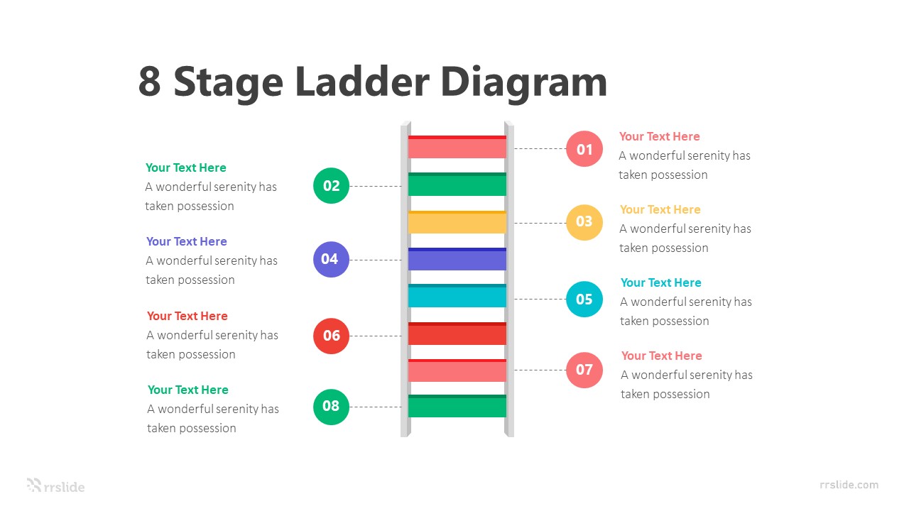 8 Stage Ladder Diagram Infographic Template