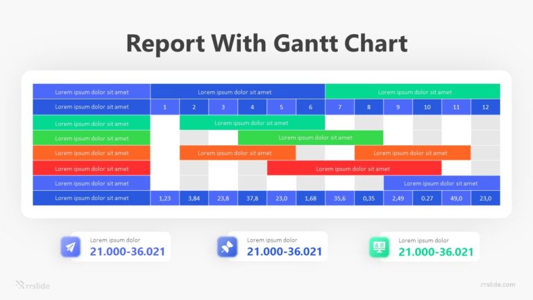 8 Stage Report With Gantt Chart Infographic Template