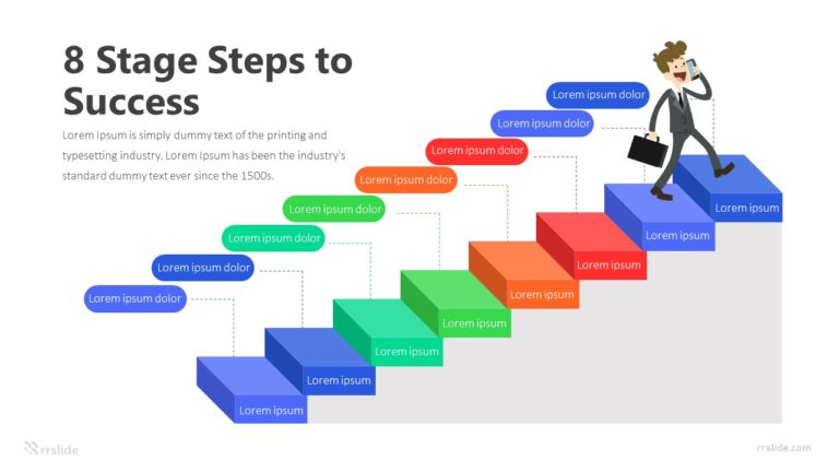 8 Stage Steps to Success Infographic Template