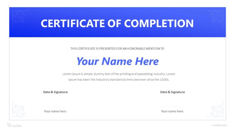 Certificate Of Completion Infographic Template