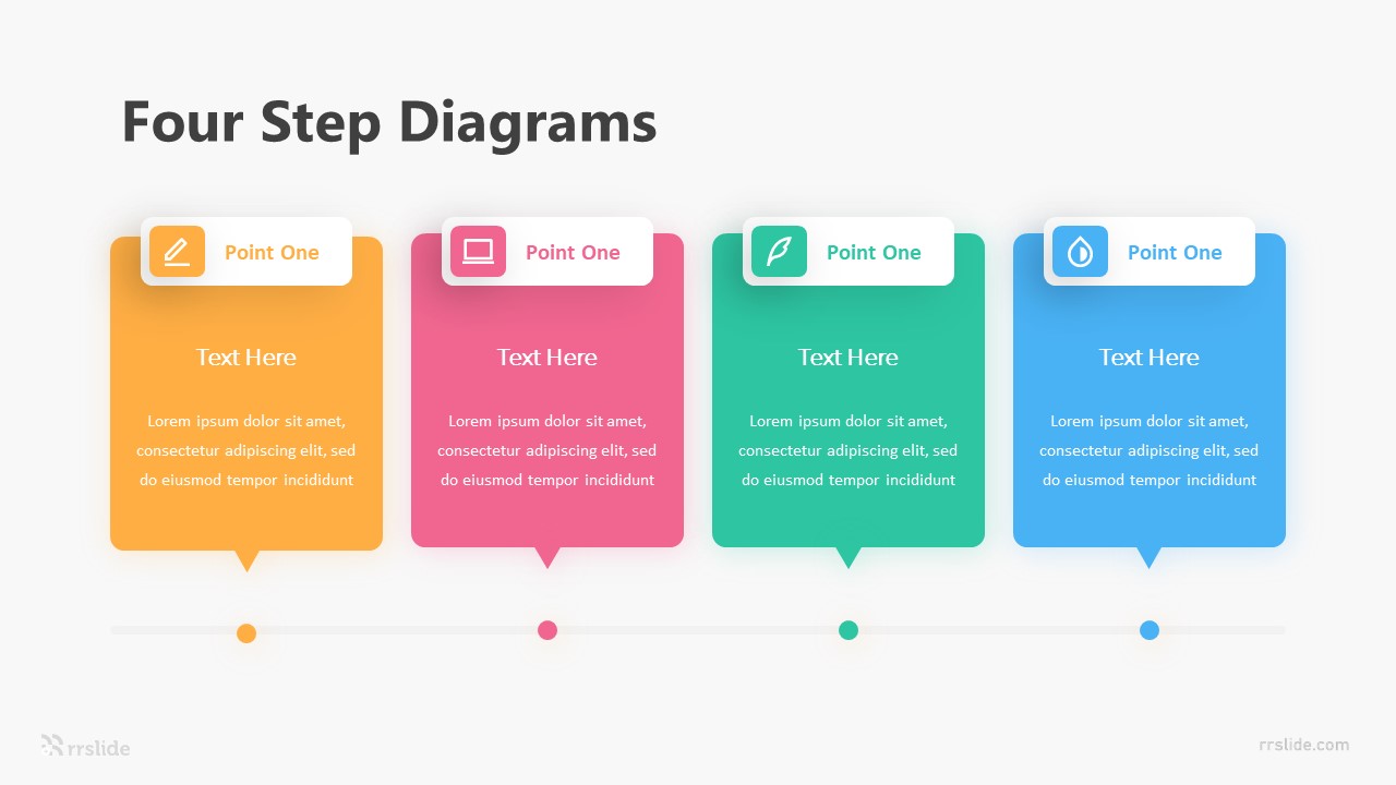 Four Step Diagrams Infographic Template