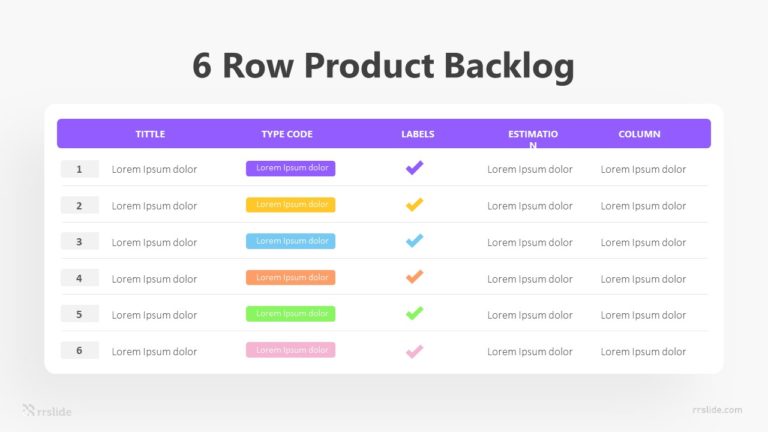 6 Row Product Backlog Infographic Template