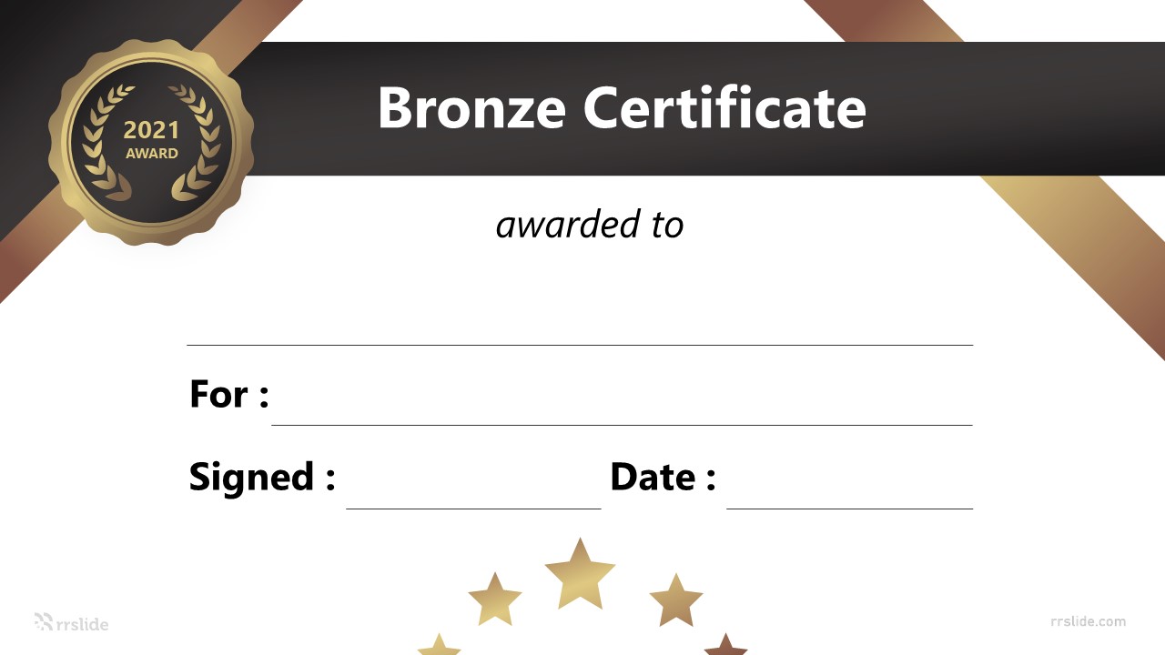 Free Bronze Certificate Infographic Template