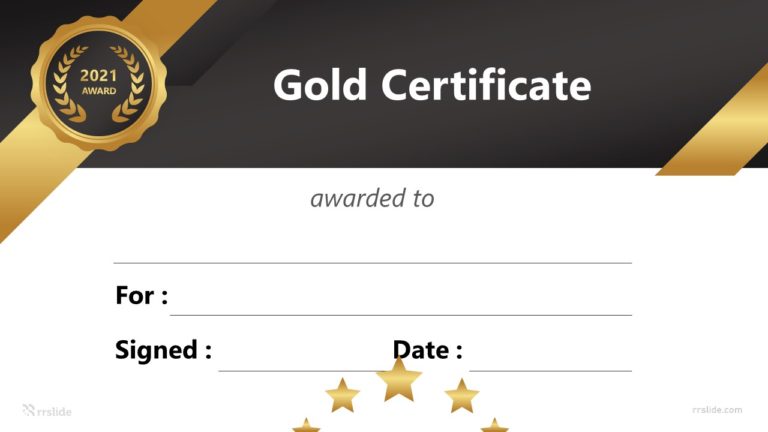 Free Gold Certificate Infographic Template
