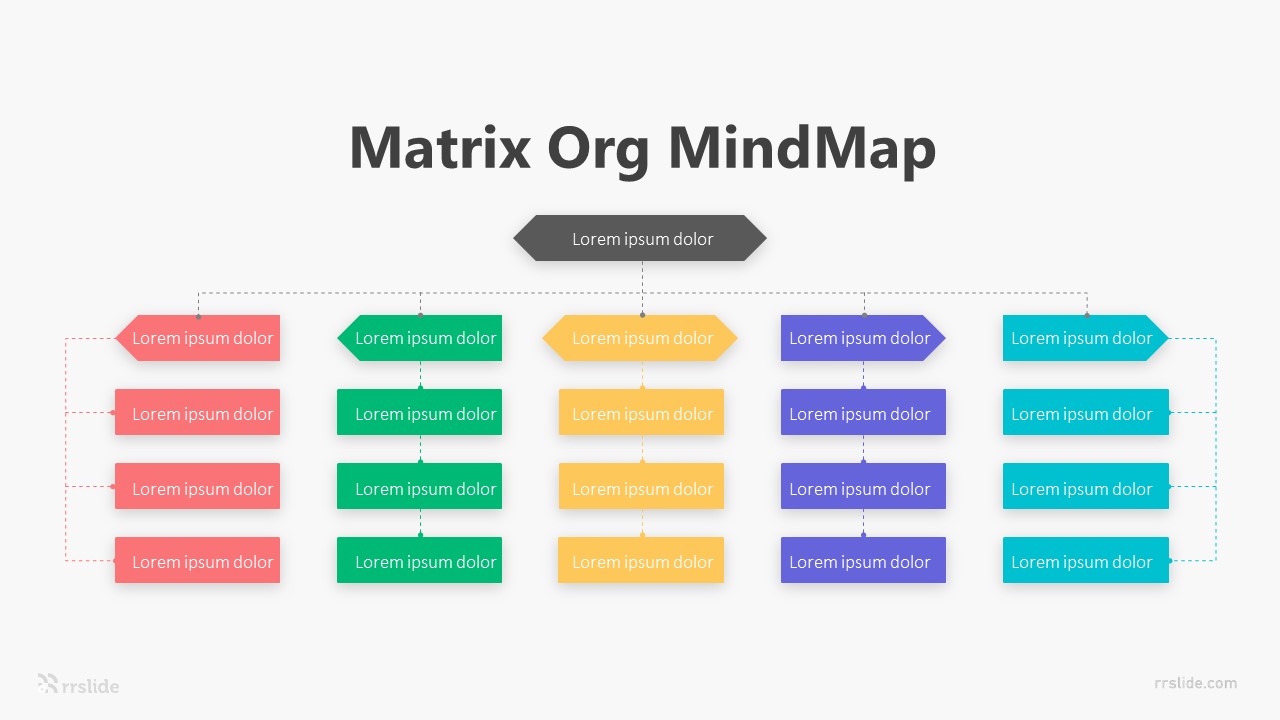 5 Matrix Org Mindmap Infographic Template