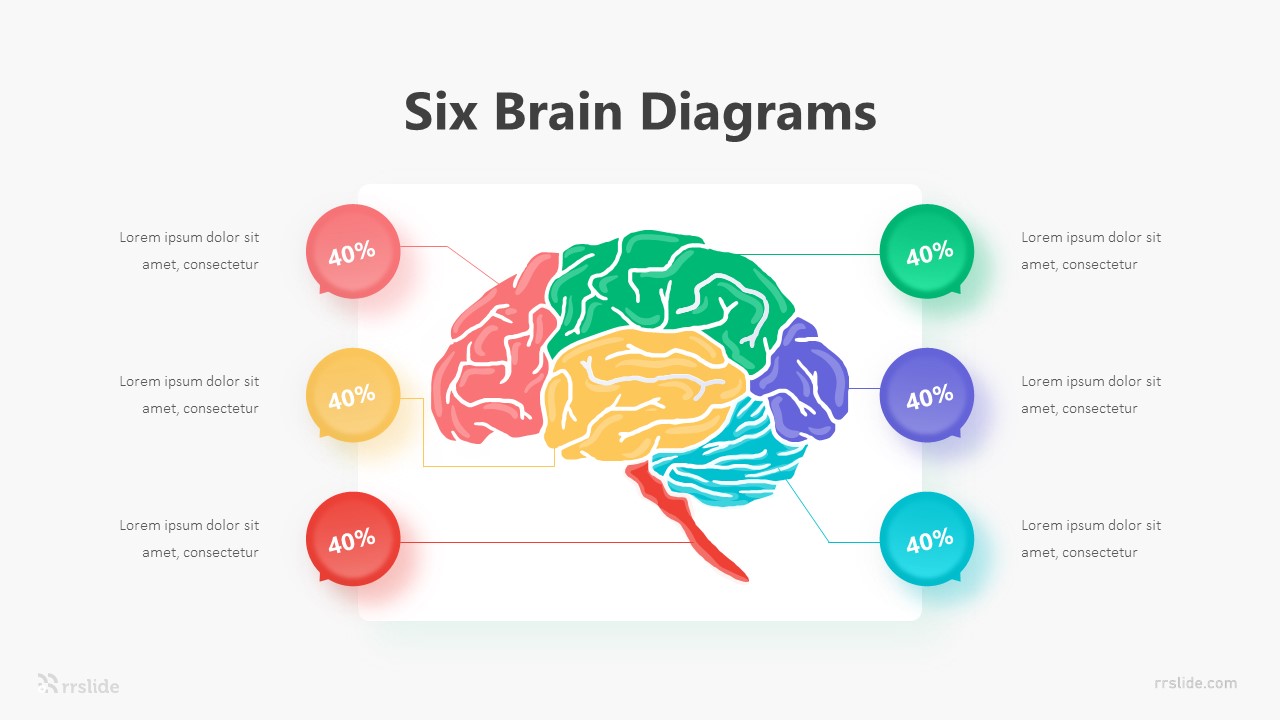 Six Brain Diagrams Infographic Template